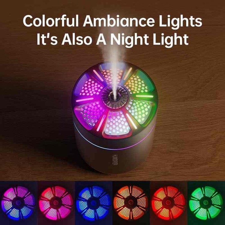 بخور و رطوبت ساز شارژی با چراغ خواب LED رنگارنگ