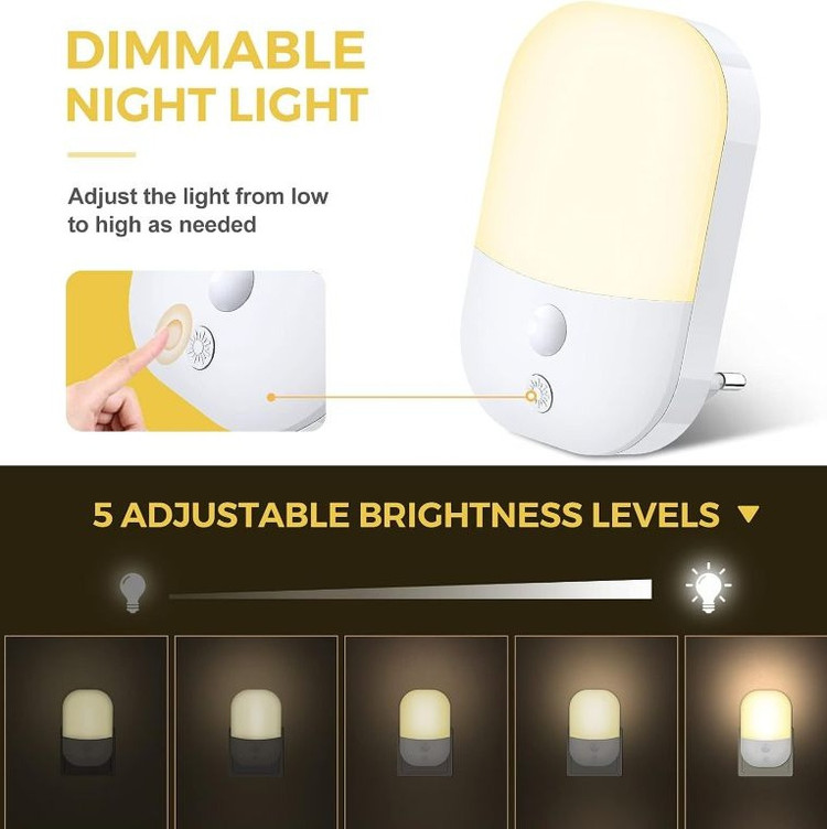 چراغ خواب Suright با سنسور میزان نور بسته 2 عددی